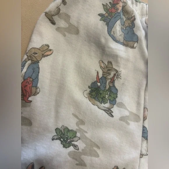 Pottery Barn Kids Pajama PANTS ONLY Peter Rabbit Toddler Size 3T Organic Cotton - Picture 11 of 11